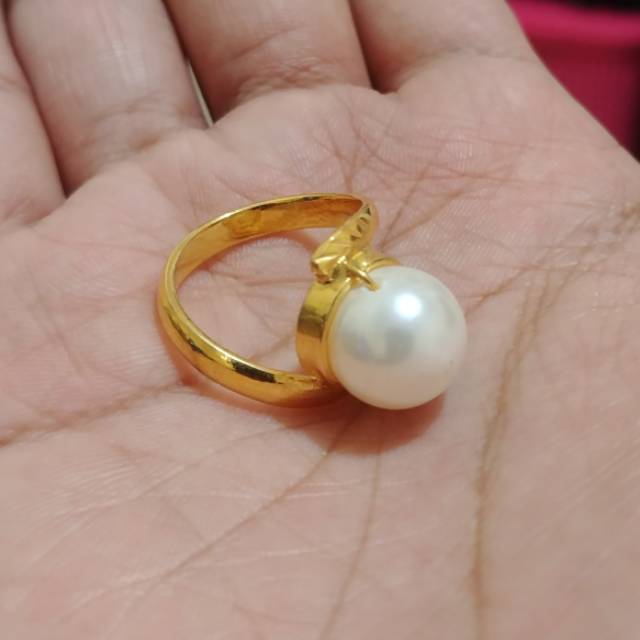 Detail Model Cincin Mutiara Emas Nomer 50