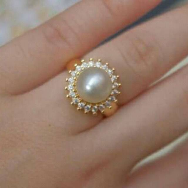 Detail Model Cincin Mutiara Mata Satu Nomer 23