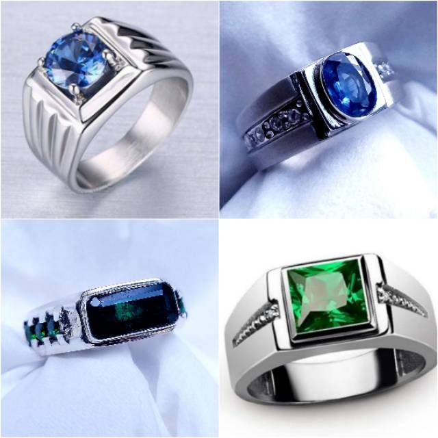 Detail Model Cincin Perak Batu Akik Pria Nomer 17