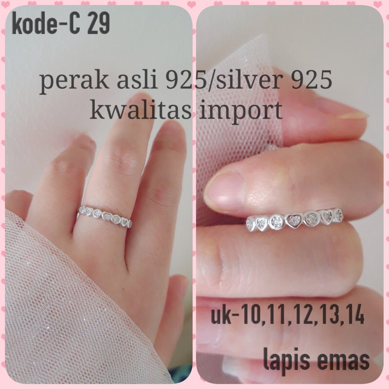 Detail Model Cincin Perak Simple Nomer 2