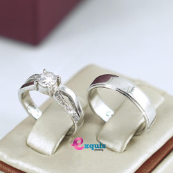 Detail Model Cincin Tunangan Emas Putih Nomer 30