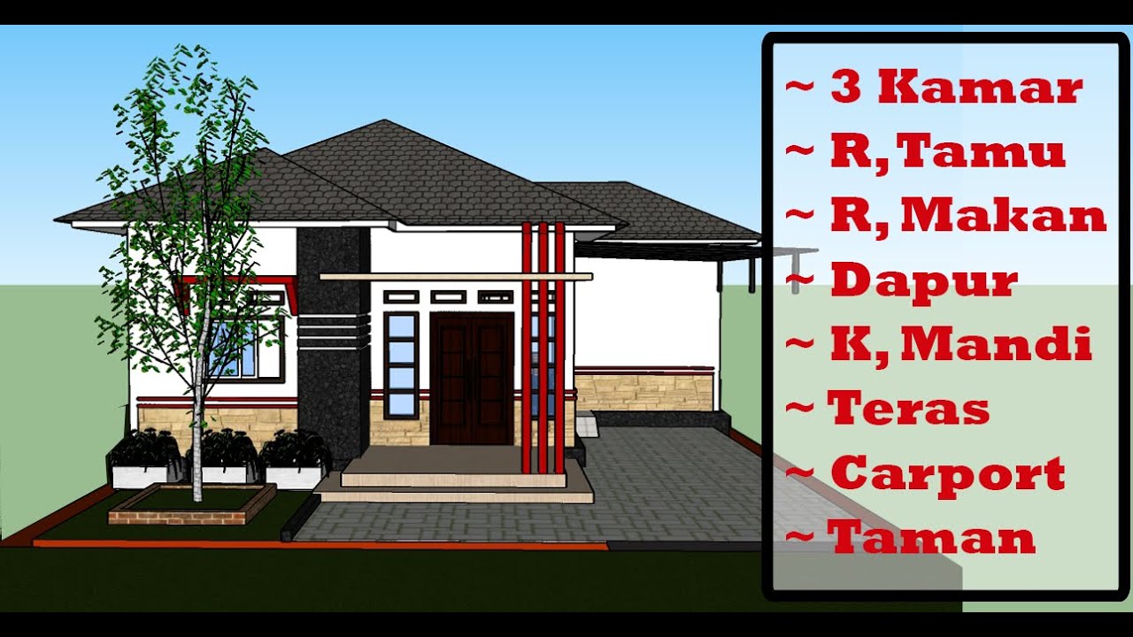 Detail Model Dan Denah Rumah Minimalis 3 Kamar Nomer 18