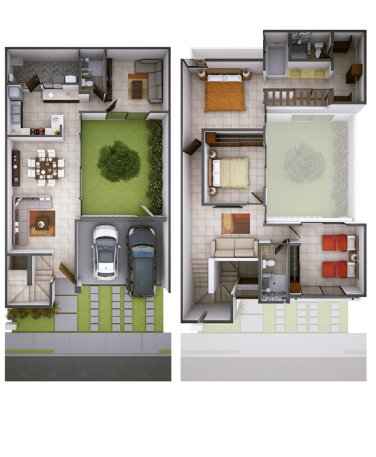 Detail Model Dan Denah Rumah Minimalis 3 Kamar Nomer 45