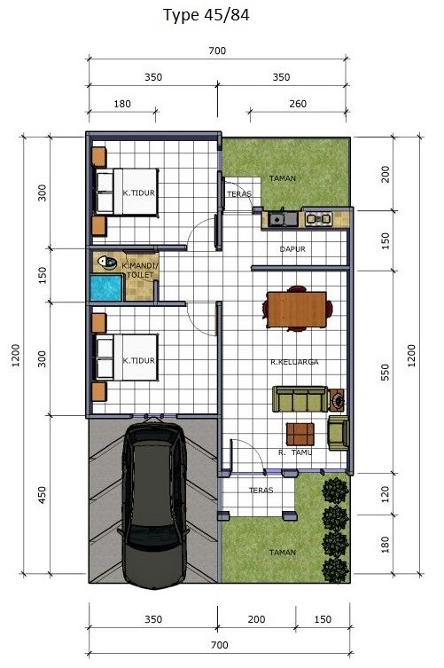 Detail Model Desain Rumah Type 36 Nomer 12