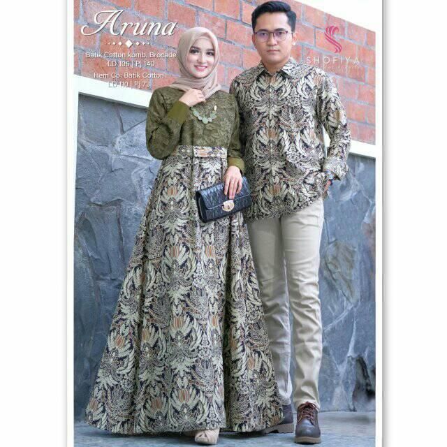 Detail Model Gamis Batik Pesta Terbaru Nomer 30