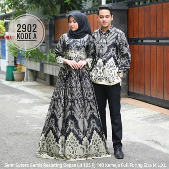 Detail Model Gamis Batik Pesta Terbaru Nomer 37