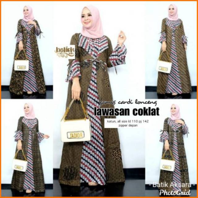 Detail Model Gamis Batik Pesta Terbaru Nomer 40