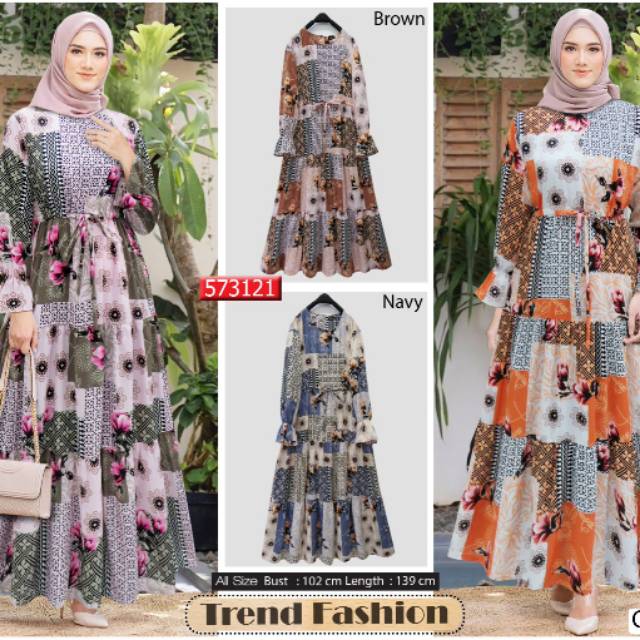 Detail Model Gamis Bunga Terbaru 2020 Nomer 11