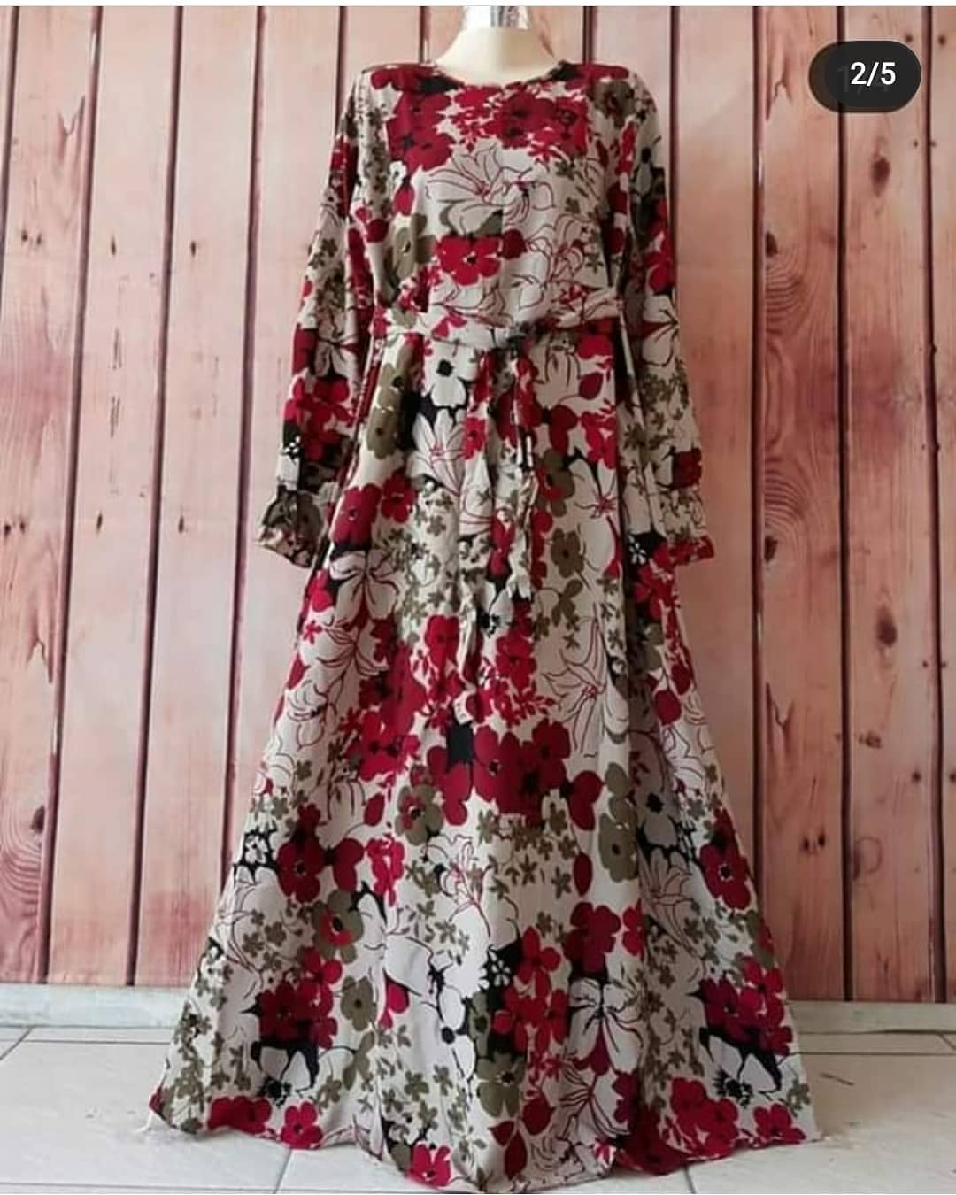 Detail Model Gamis Bunga Terbaru 2020 Nomer 32