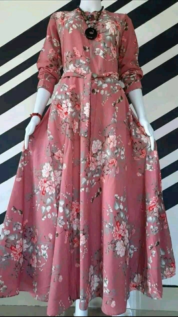 Detail Model Gamis Bunga Terbaru 2020 Nomer 52