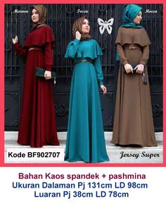 Detail Model Gamis Kain Kaos Nomer 54