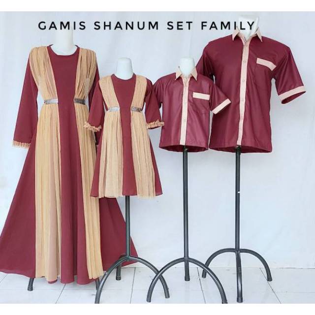 Detail Model Gamis Merah Maroon Kombinasi Nomer 34