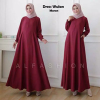 Detail Model Gamis Merah Maroon Kombinasi Nomer 8