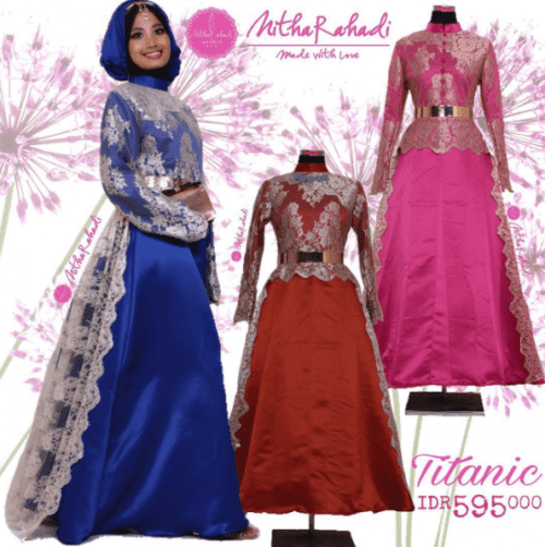 Detail Model Gamis Pesta 2017 Nomer 44