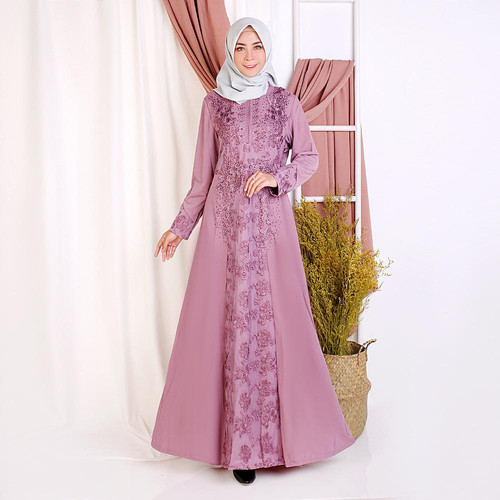 Detail Model Gamis Renda Nomer 12