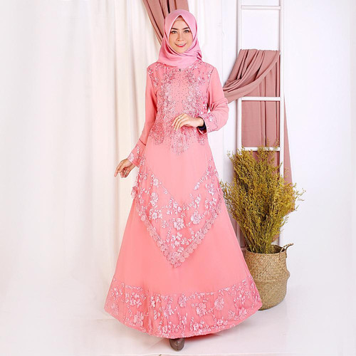 Detail Model Gamis Renda Nomer 16