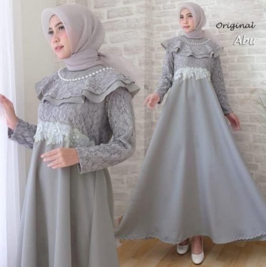 Detail Model Gamis Renda Nomer 18
