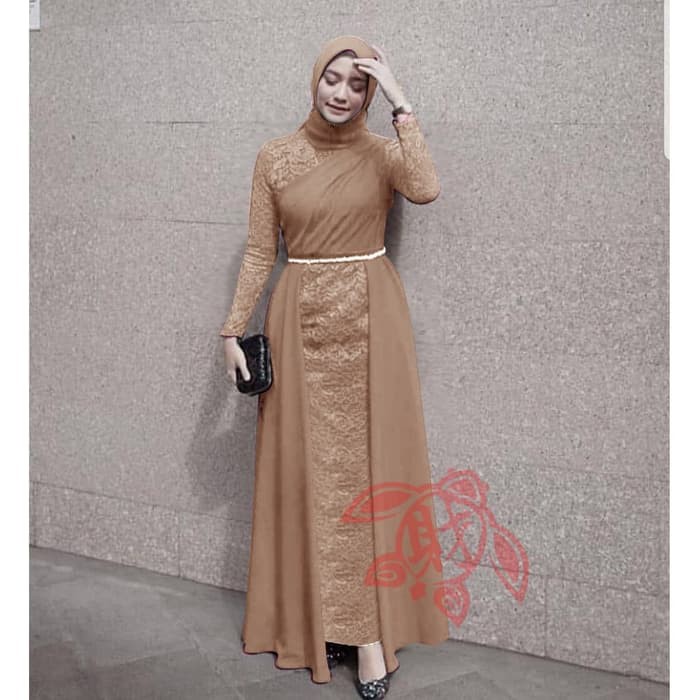 Detail Model Gamis Renda Nomer 3