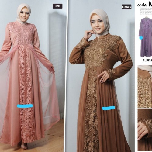 Detail Model Gamis Renda Nomer 22