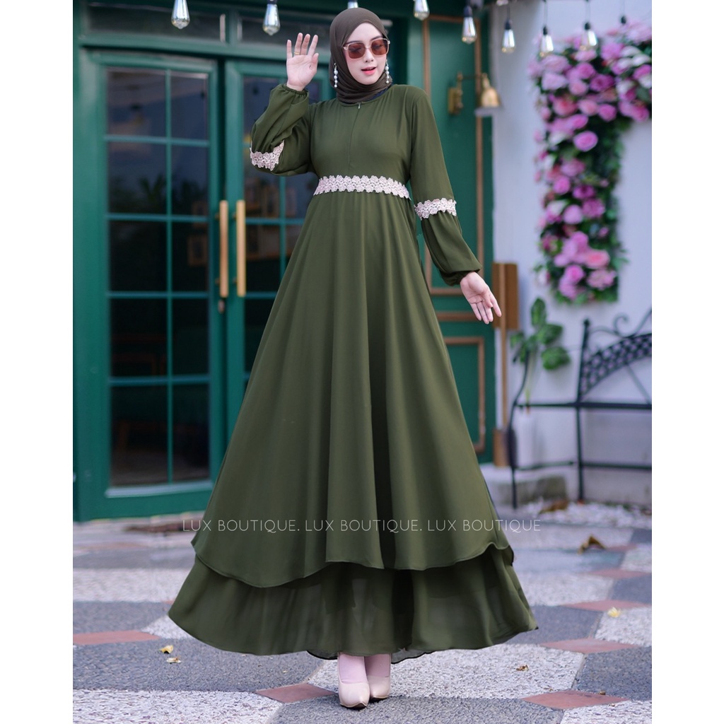 Detail Model Gamis Renda Nomer 27