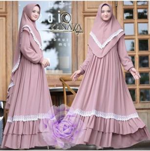 Detail Model Gamis Renda Nomer 28