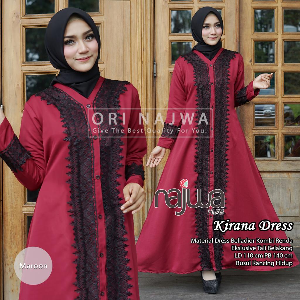 Detail Model Gamis Renda Nomer 33