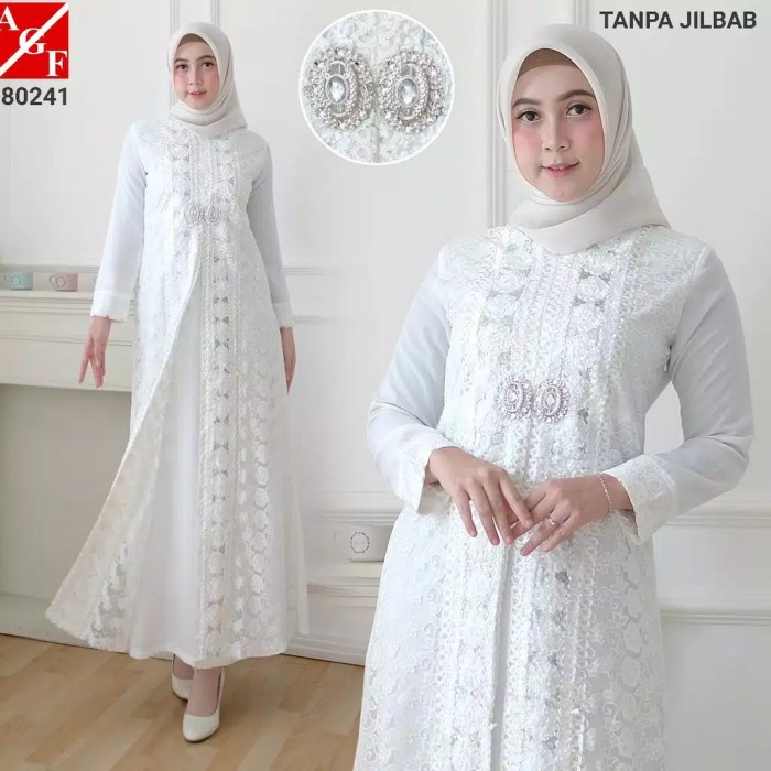 Detail Model Gamis Renda Nomer 35