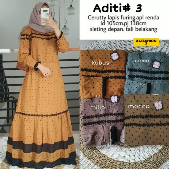 Detail Model Gamis Renda Nomer 36