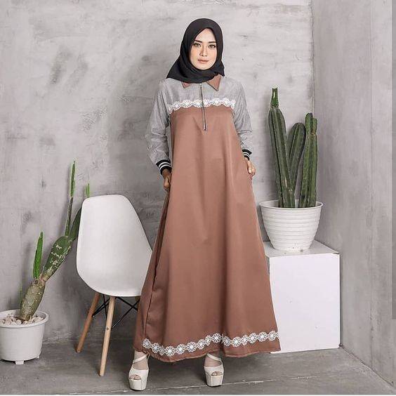 Detail Model Gamis Renda Nomer 37