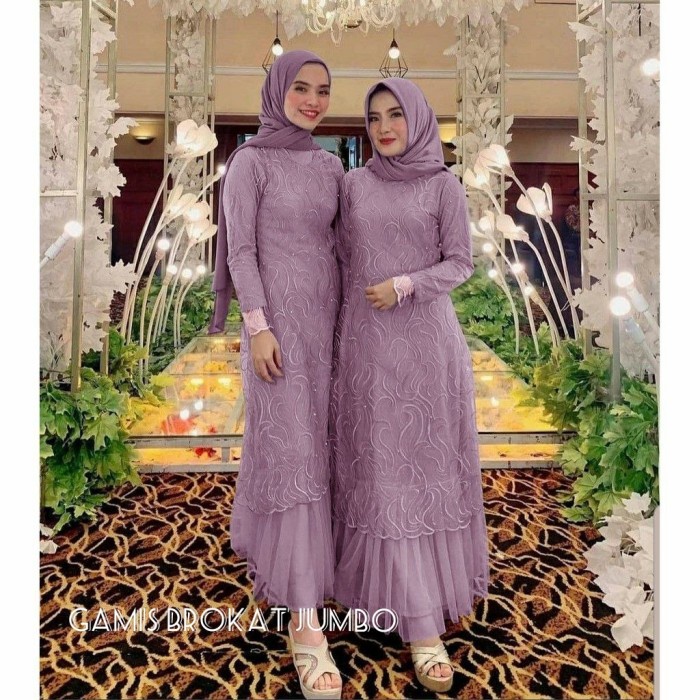 Detail Model Gamis Renda Nomer 43