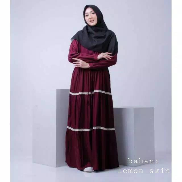 Detail Model Gamis Renda Nomer 44
