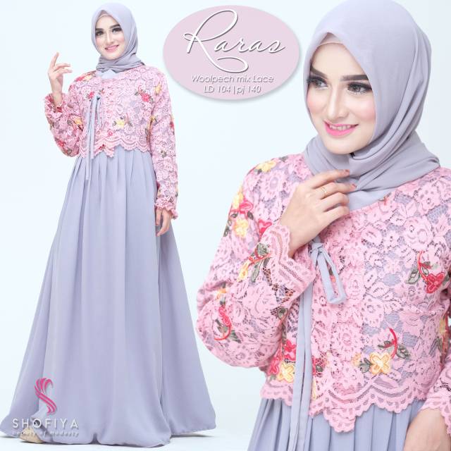 Detail Model Gamis Renda Nomer 47