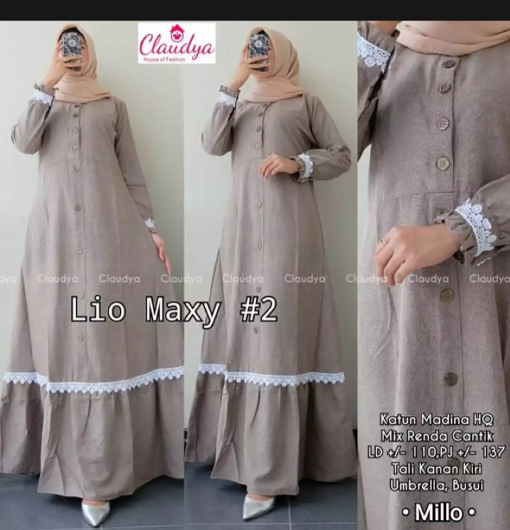Detail Model Gamis Renda Nomer 48