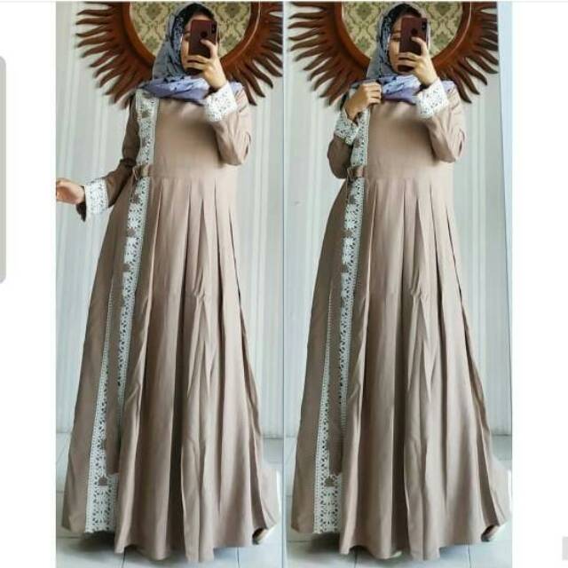 Detail Model Gamis Renda Nomer 50
