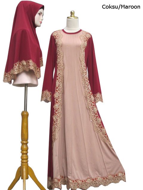 Detail Model Gamis Renda Nomer 52