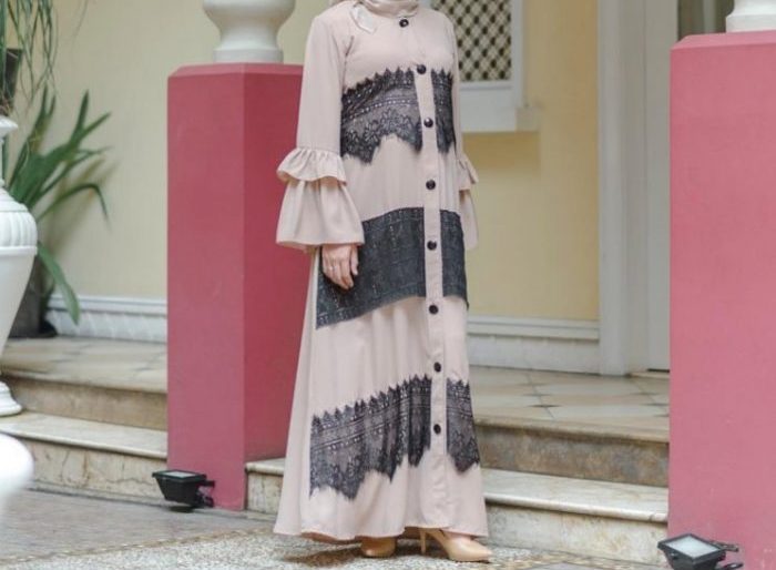 Detail Model Gamis Renda Nomer 54