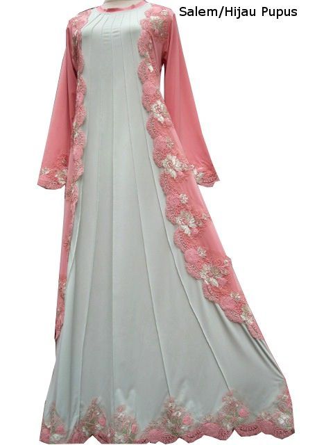 Detail Model Gamis Renda Nomer 8