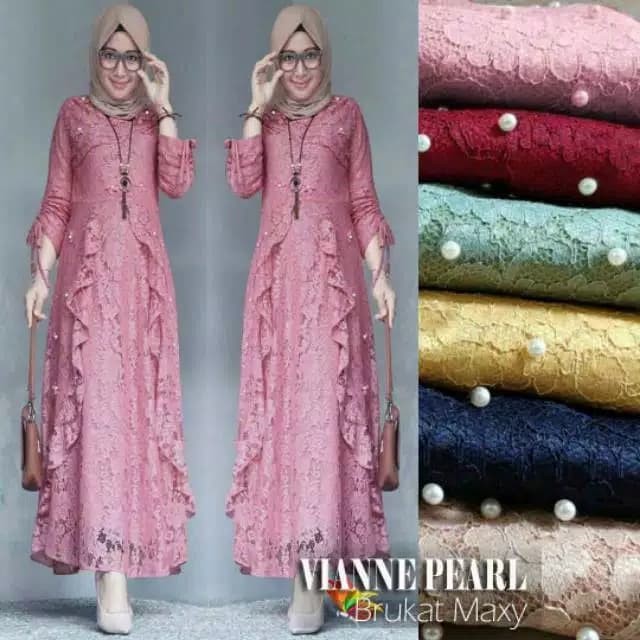 Detail Model Gamis Renda Nomer 9