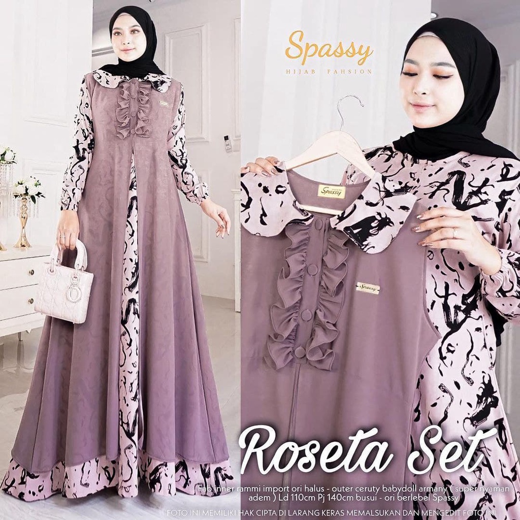 Detail Model Gamis Rompi Terbaru Nomer 13