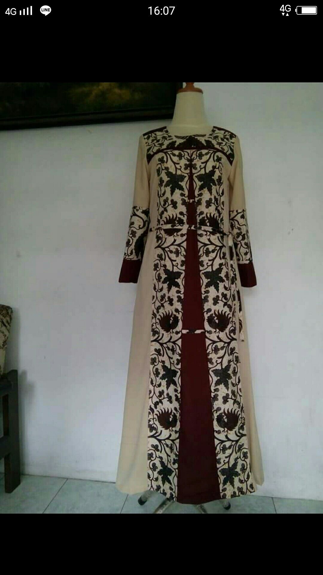 Detail Model Gamis Sasirangan Nomer 16