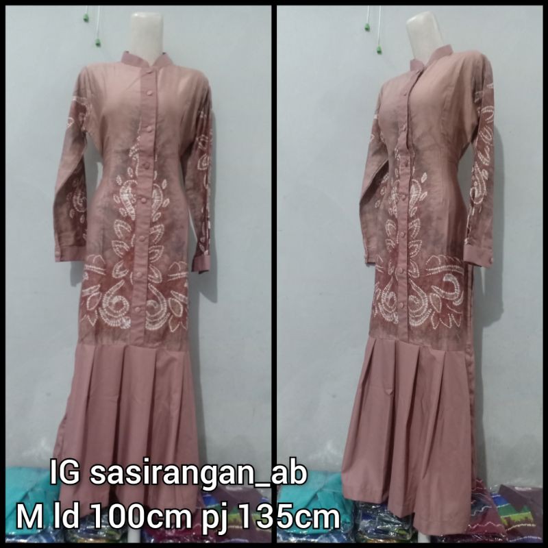 Detail Model Gamis Sasirangan Nomer 18