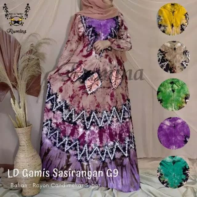 Detail Model Gamis Sasirangan Nomer 39