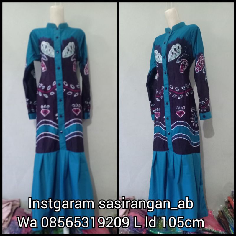 Detail Model Gamis Sasirangan Nomer 9