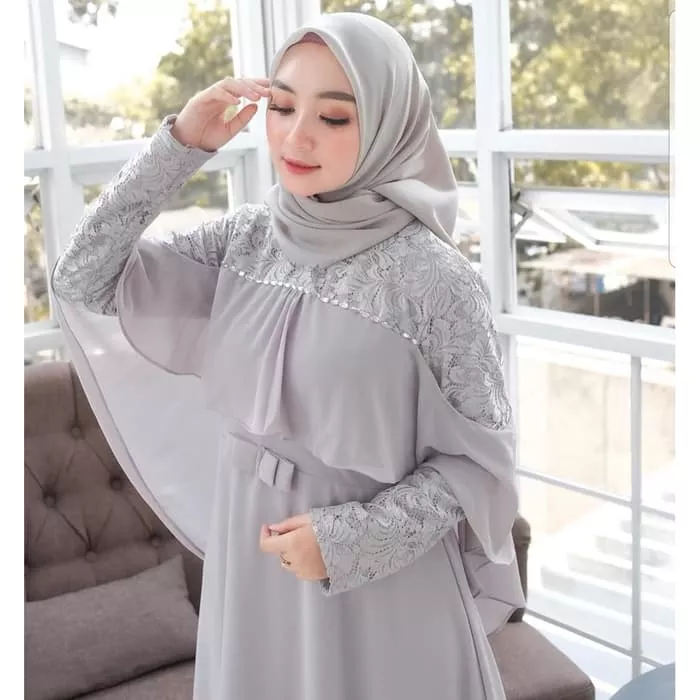 Detail Model Gamis Simple Dan Elegan Nomer 33