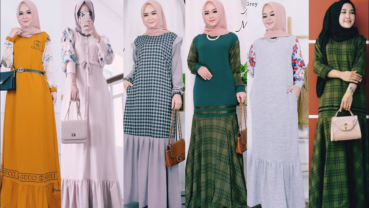 Detail Model Gamis Simple Dan Elegan Nomer 40