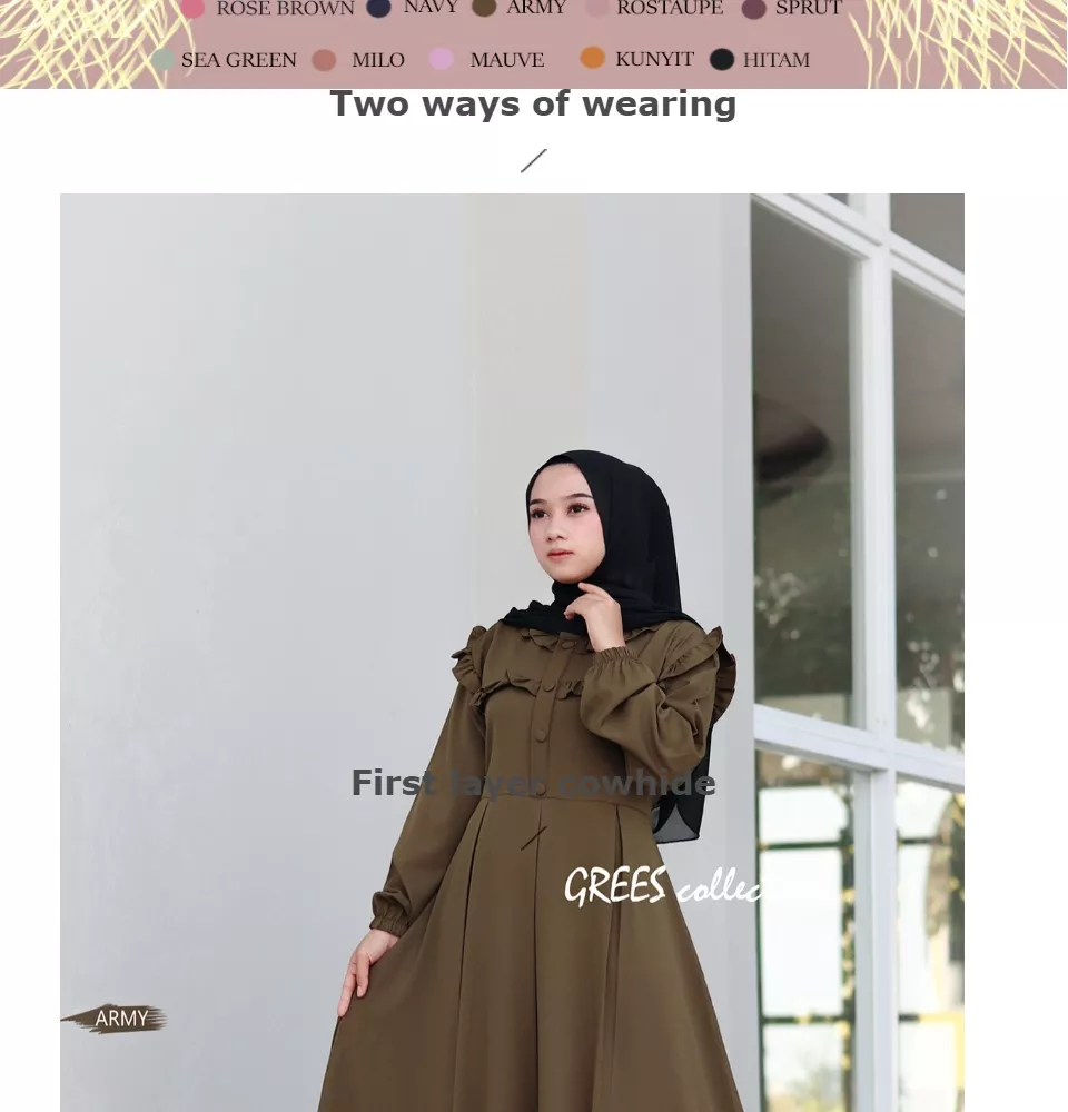 Detail Model Gamis Simple Dan Elegan Nomer 46