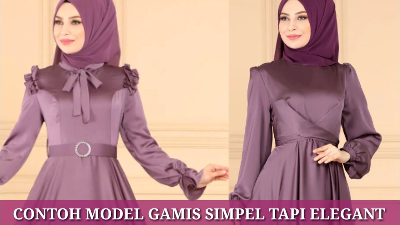 Detail Model Gamis Simple Dan Elegan Nomer 47