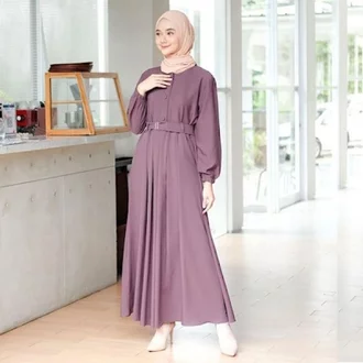 Detail Model Gamis Simple Dan Elegan Nomer 52