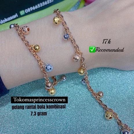 Detail Model Gelang Emas Batu Wanita Terbaru Nomer 26