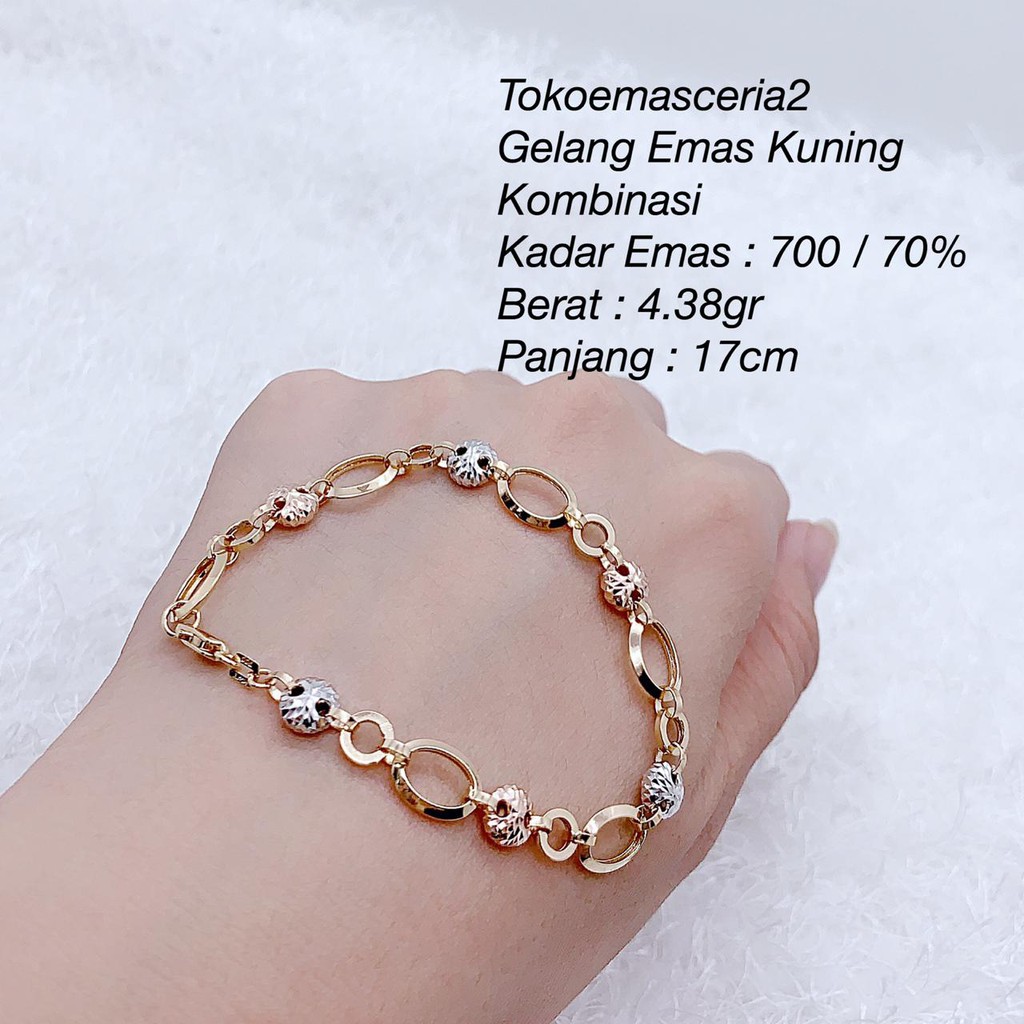 Detail Model Gelang Emas Kuning Nomer 21